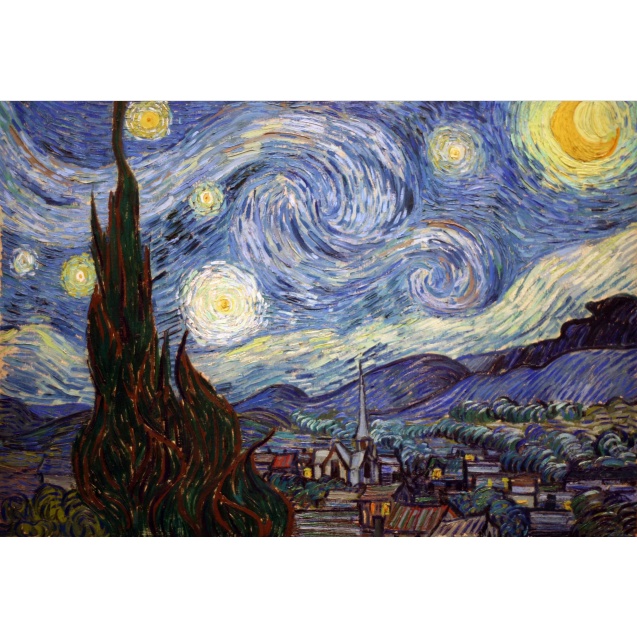 Mô Hình Nhân Vật Bearbrick 400% × The Starry Night Van Gogh 28cm Chất Lượng Cao