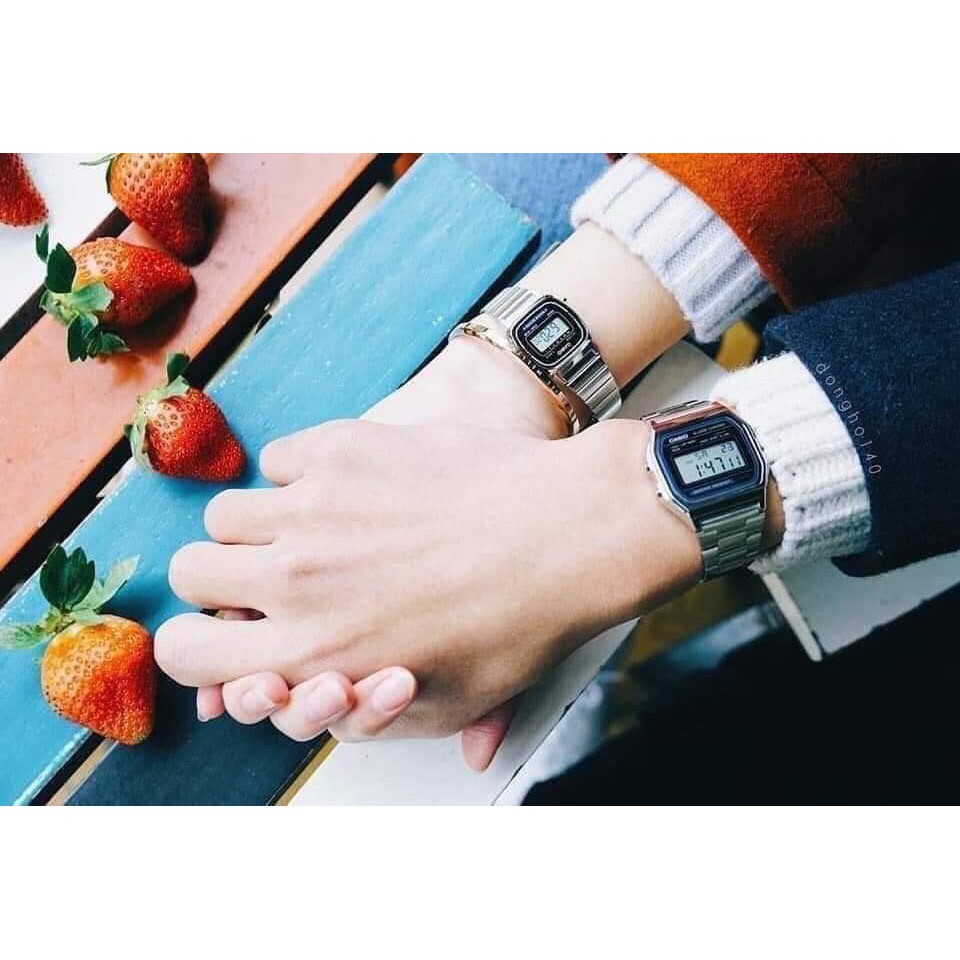 Đồng hồ Cặp đôi nam nữ Casio A158WA-1DF ♥️LA670WA-1DF
