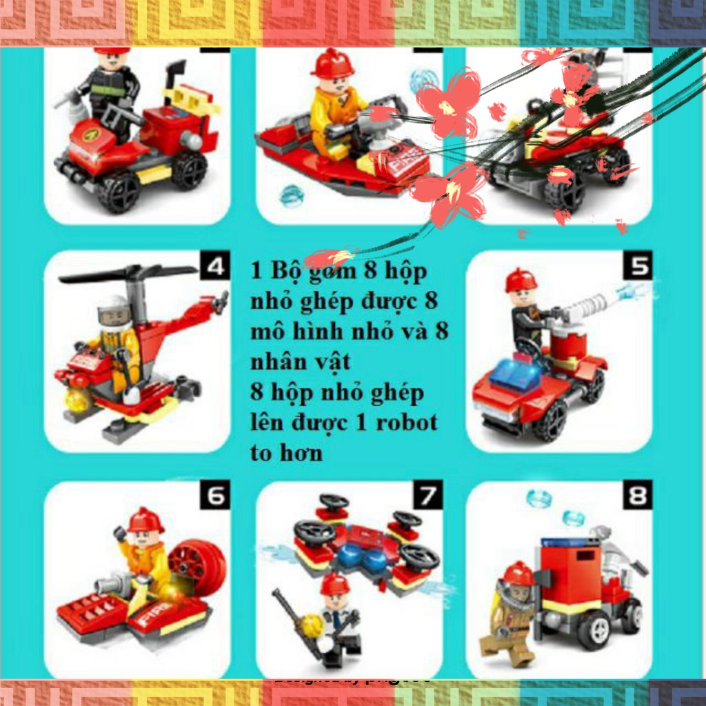 Bộ Đồ Chơi Lego Lắp Ráp Sembo - Mô Hình Robot 6 Trong 1