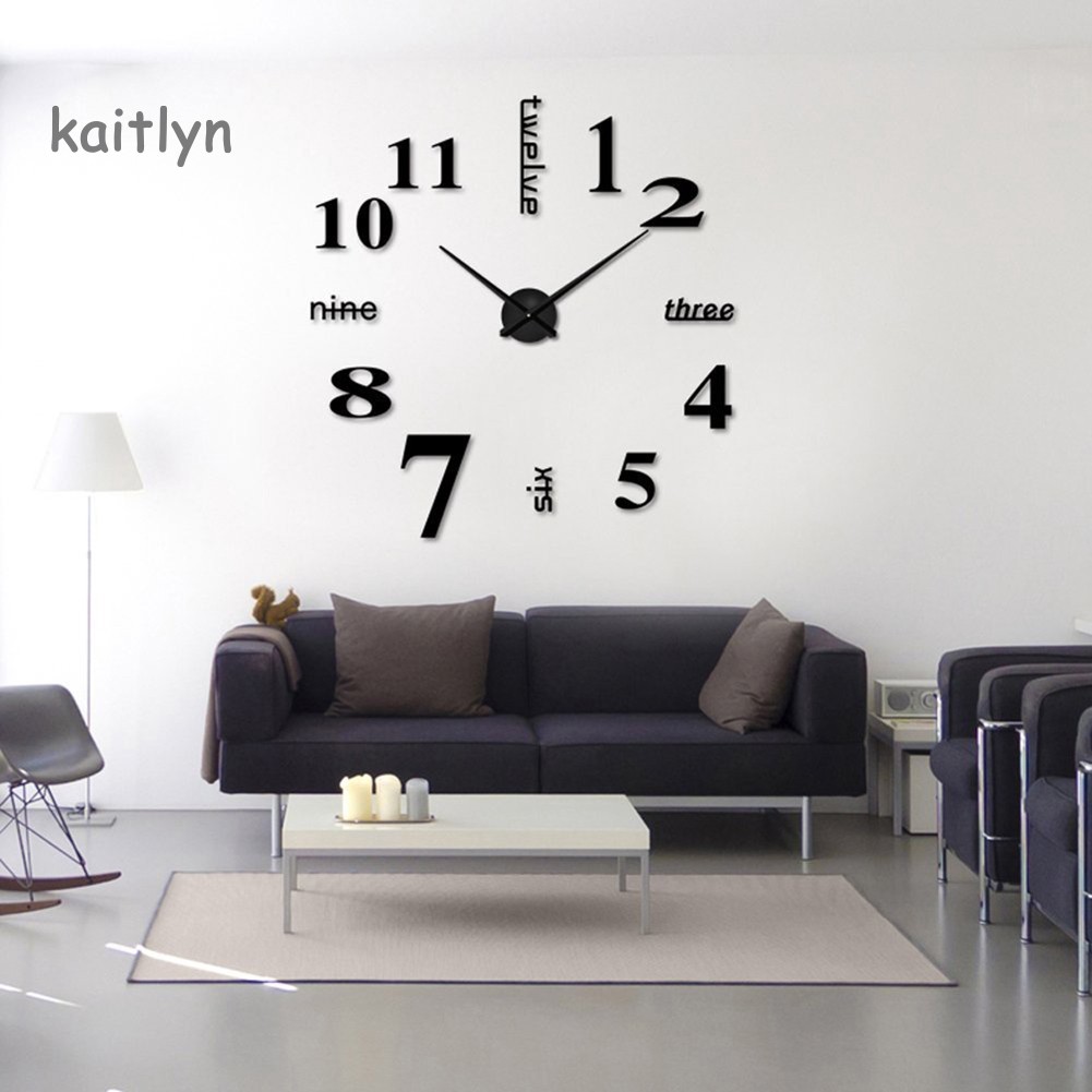 Đồng Hồ Dán Tường 3d Trang Trí Nhà Cửa