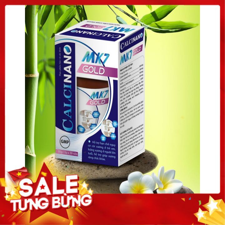 Viên uống Calci Nano Mk7 Gold - Giúp bổ sung Canxi, Vitamin K2, D3 và khoáng chất cần thiết cho cơ thể