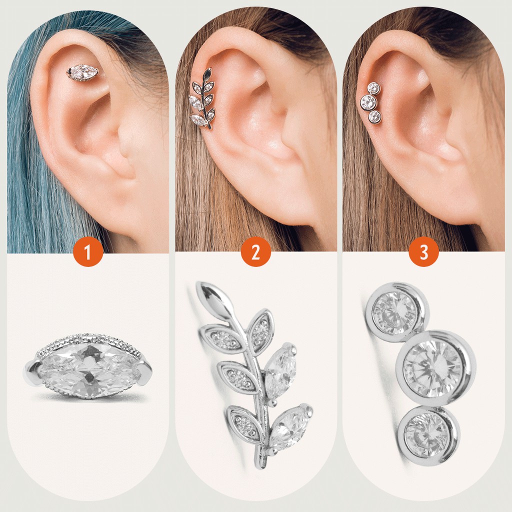 Khuyên tai đá lấp lánh (giá 1 chiếc)