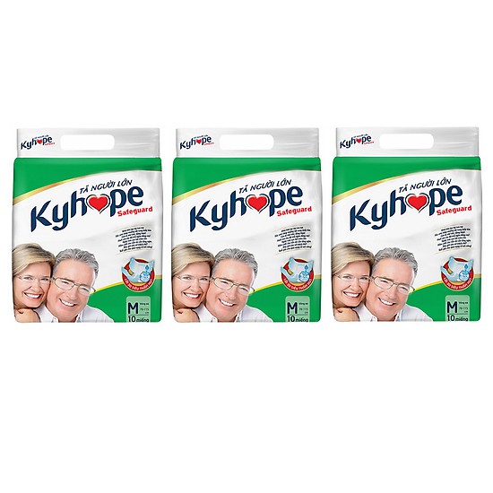 [COMBO 3 GÓI] Tả dán người già KYHOPE SAFEGUARD size M, L/XL - 10 miếng