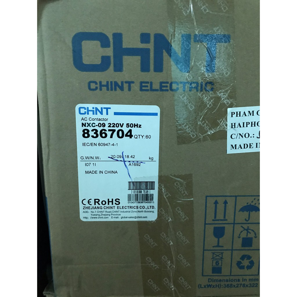 Contactor 3 pha NXC-09  chịu tải động cơ 4 KW