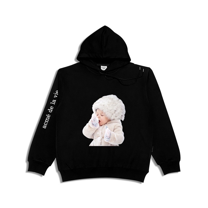 [Nỉ Bông cao cấp] Áo Hoodie ADLV nam nữ in hình Bé mũ lông