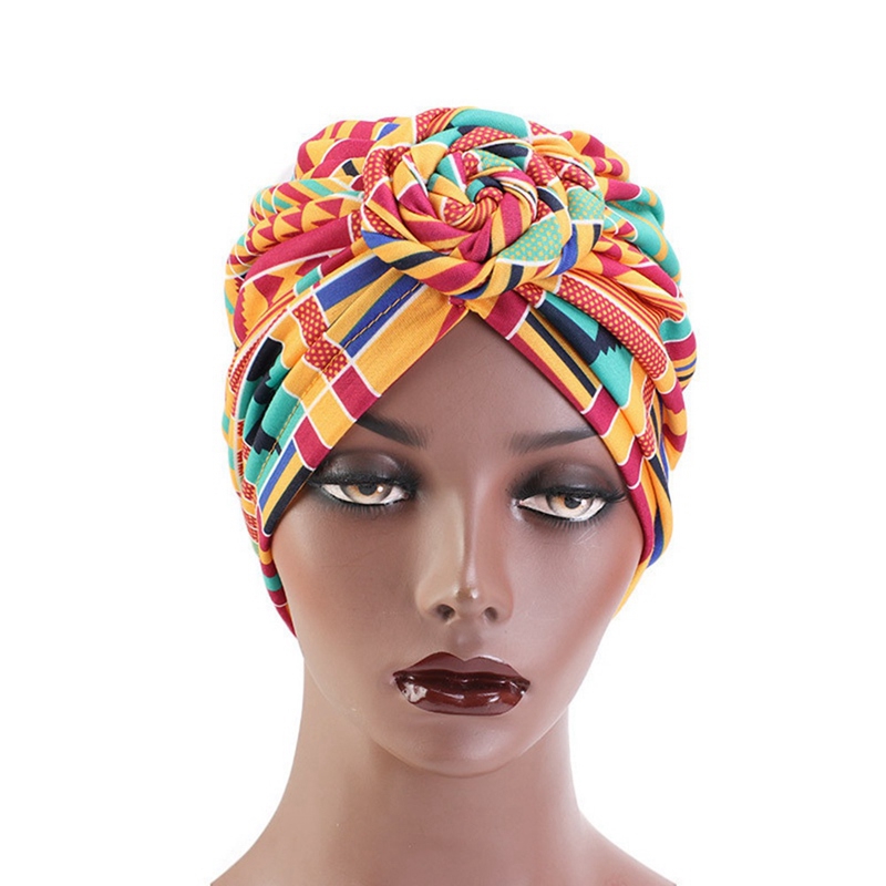 Khăn Turban Thắt Nút Họa Tiết Hoa Phong Cách Bohemian Thời Trang Cho Nữ