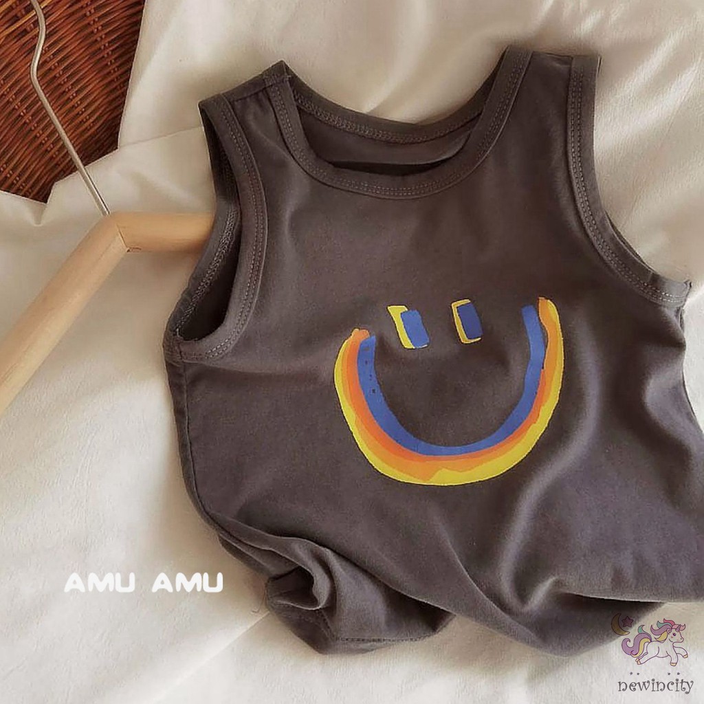 Áo sát nách phong cách Hàn Quốc thể thao thời trang năng động cho bé