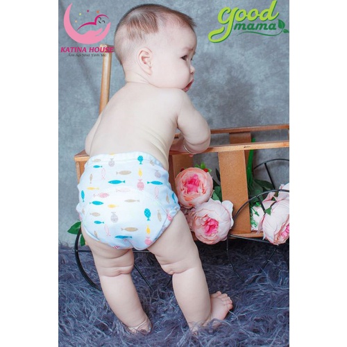 Quần bỏ bỉm cho bé chính hãng Goodmama cao cấp, 6 lớp thấm hút mềm mát thoáng khí, size cho bé từ 5-17kg