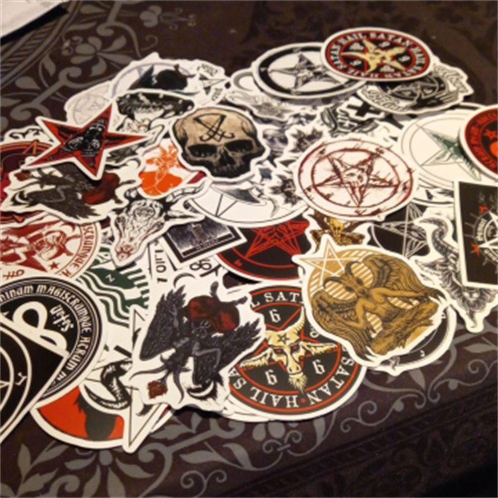 Set 50 Sticker Dán Trang Trí Ván Trượt Laptop