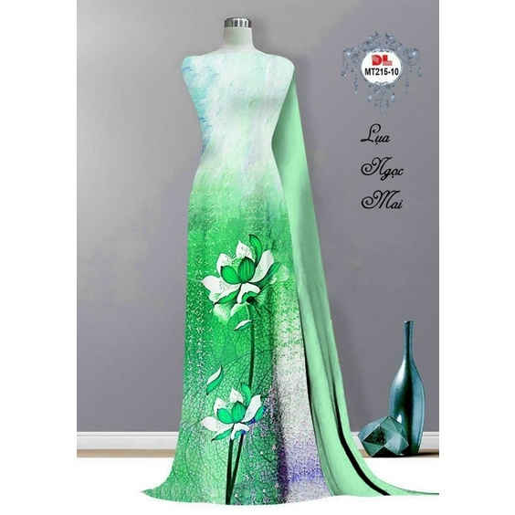 Vải áo dài hoa sen