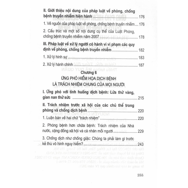 Sách - Ứng Phó Hiểm Họa Bệnh Dịch Truyền Nhiễm Nguy Hiểm, Trách Nhiệm Của Nhà Nước, Cộng Đồng Xã Hội Và Cá Nhân