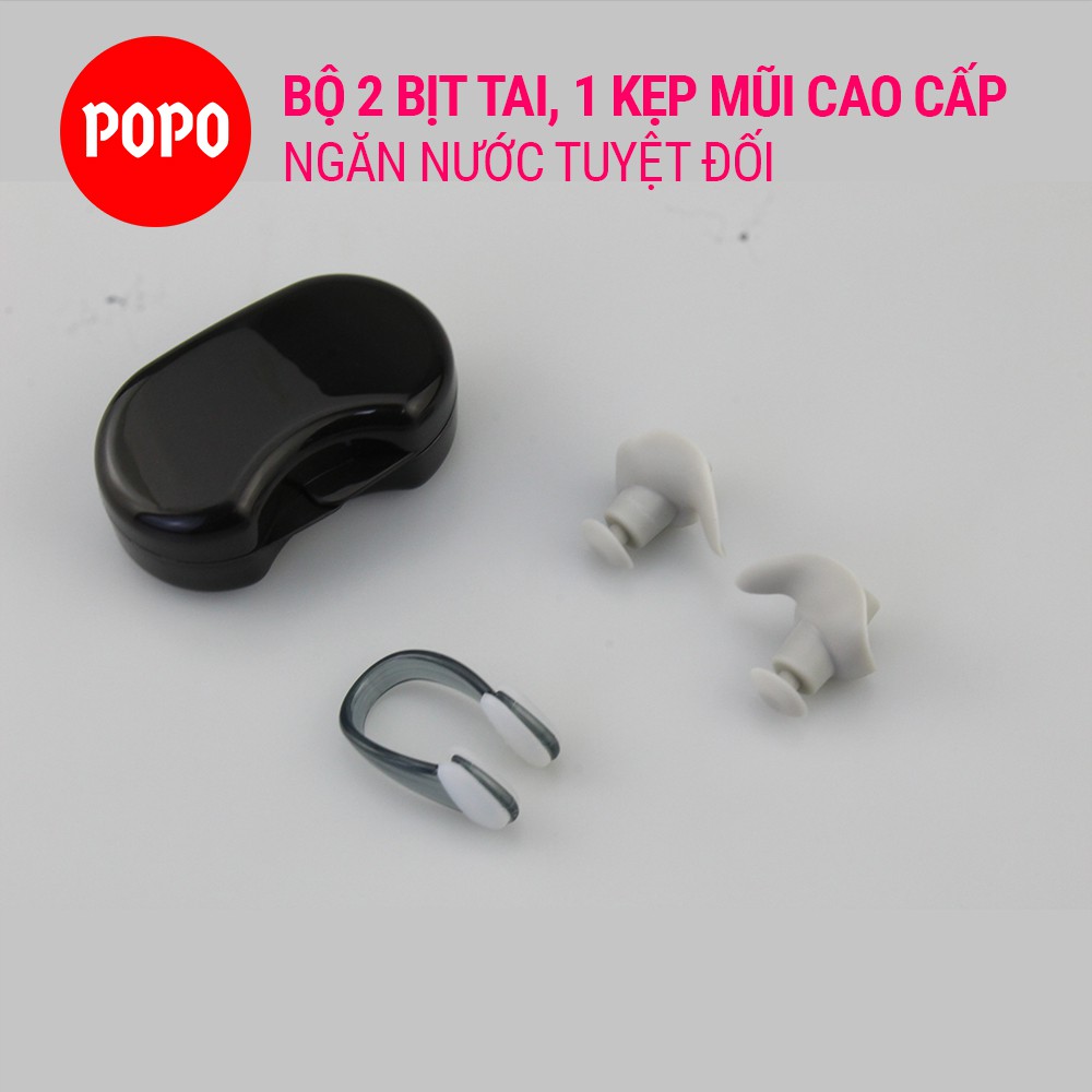 Bộ bịt tai kẹp mũi EP3 thiết kế 3D cách âm, ngăn nước tuyệt đối dùng khi bơi trong bộ sưu tập thể thao dưới nưới  POPO