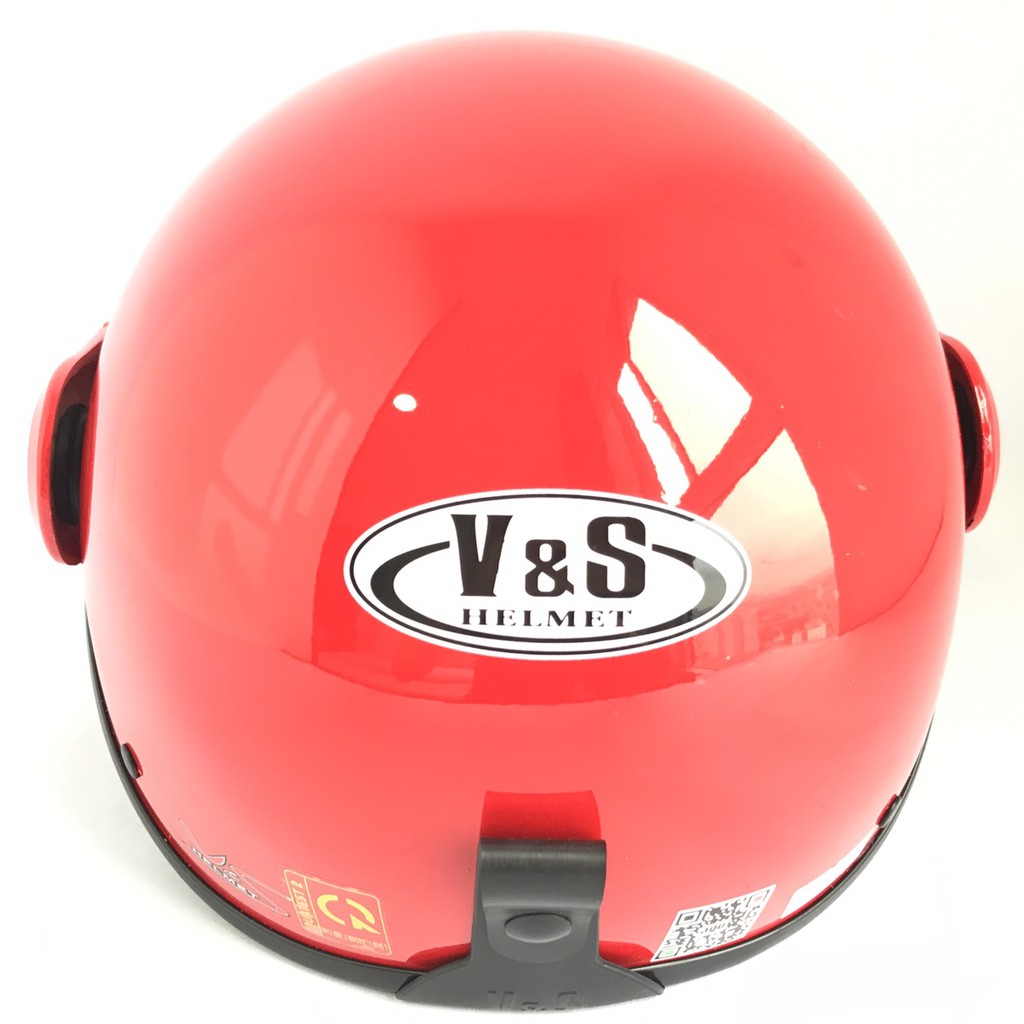 Mũ bảo hiểm nửa đầu có kính - Siêu đẹp - V&amp;S Helmet - VS105K - đỏ bóng