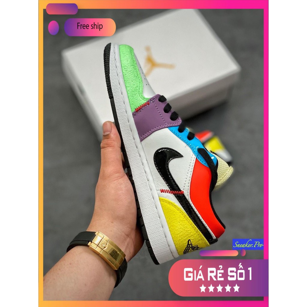 ( FULL BOX ) Giày thể thao AIR Jordan 1 Low SE Multi-Color (W) cổ thấp siêu đẹp cho nam và nữ siêu đẹp