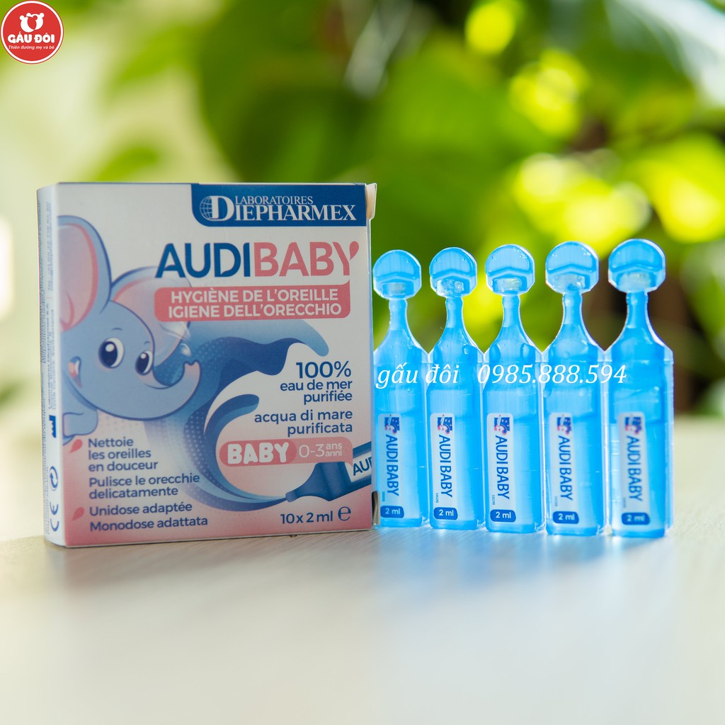 Dung dịch làm tan ráy tai cho bé Audibaby 10 ống (hàng Pháp nội địa)