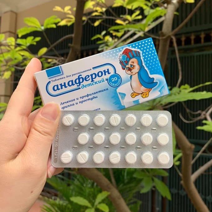 SẴN - ANAFERON_NGA - Tăng Sức Đề Kháng Chim Cánh Cụt - HỘP 20 VIÊN, SIRO 25ML
