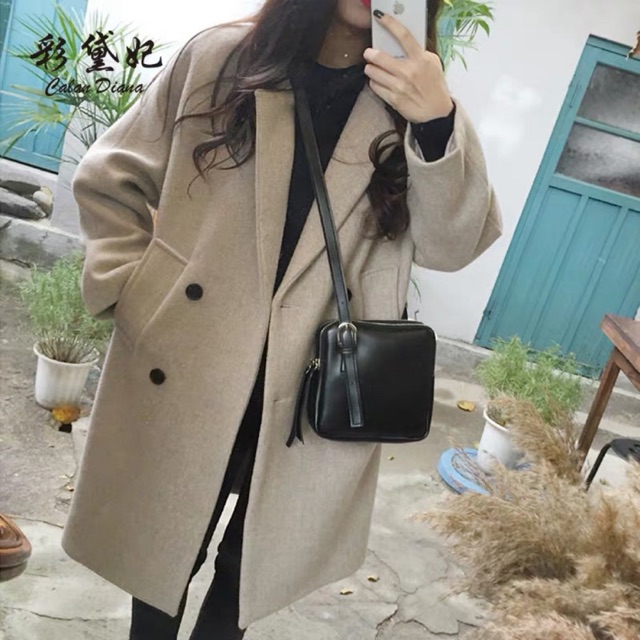 Áo dạ nữ thân dài