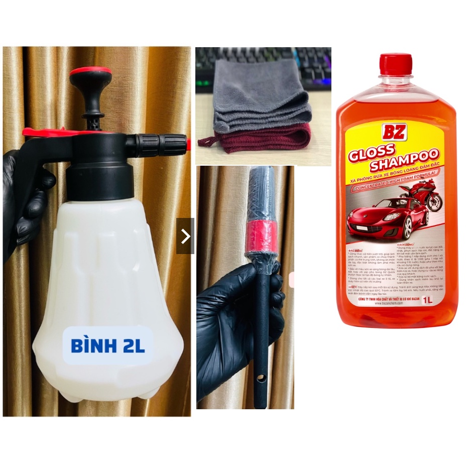 [BẢN V2 CHỐNG XÌ] Bình xịt bọt tuyết rửa xe hơi áp suất cao có thể điều chỉnh