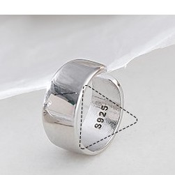 Khuyên tai kẹp Bạc ý 925 bông tai kẹp vành tròn