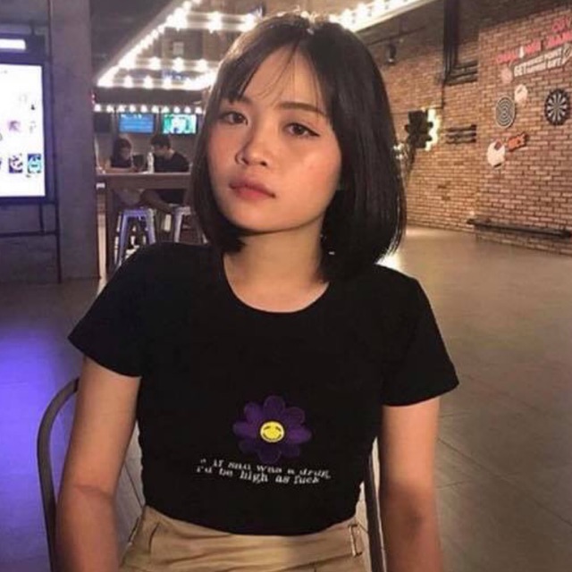 Áo croptop hoa cúc