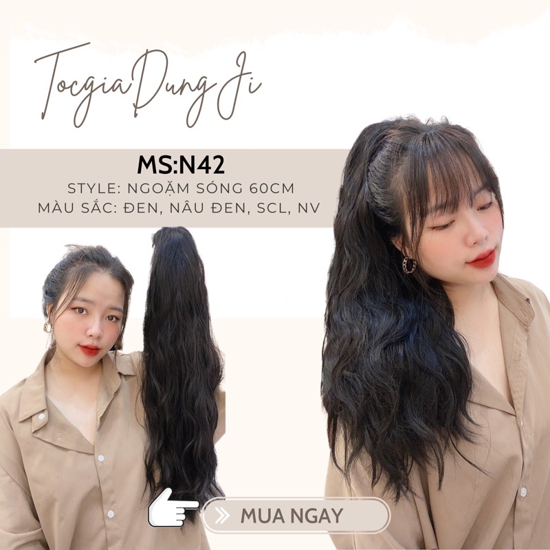 N42 Tóc giả ngoặm sóng dài 60cm