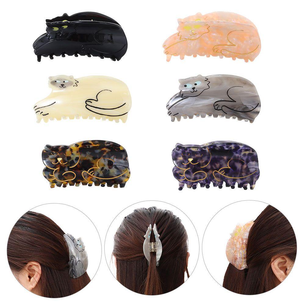 EUCA Kẹp Tóc Hình Cá Mập Bằng Acrylic Dễ Thương Cho Nữ