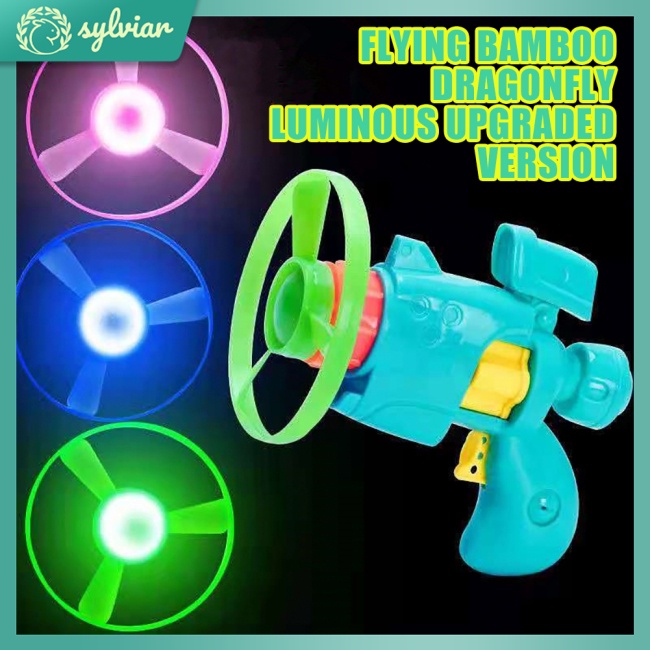 Bộ Đĩa Bay Kèm 1 Súng Bay 4 Đĩa Quay Dành Cho Trẻ Em Chơi Trong Nhà / Ngoài Trời