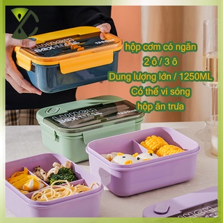 XINGCHENGhộp đựng cơm họp cơm văn phòng hộp cơm dễ thương 2 Ngăn/3Ngăn hộp đựng cơm lock and lock 1250ML