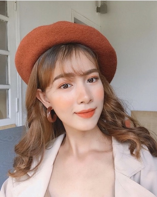 MŨ NỒI DẠ BERET CÓ DÂY RÚT STYLE HÀN QUỐC