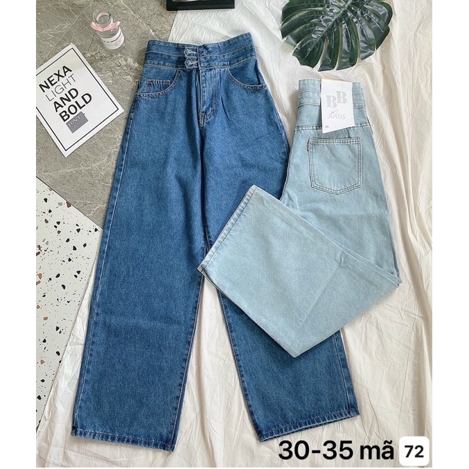 QUẦN JEANS ỐNG SUÔNG NỮ  Bigsize ✈️FREESHIP Quần Bò Suông Quần Jeans Suông Nữ Vnxk Size Lớn Ms 105