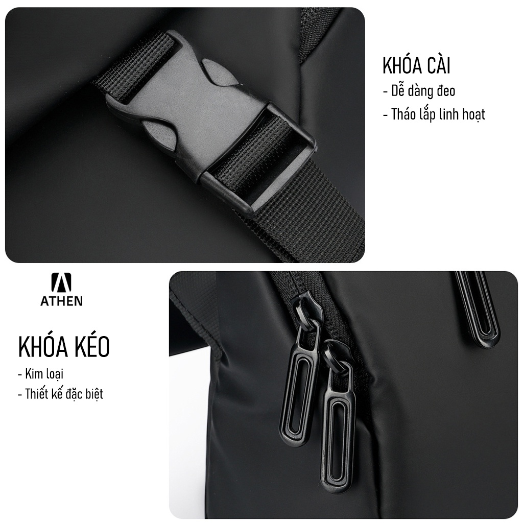 Cặp đeo chéo nam đi học đựng sách vở túi đựng ipad chất liệu cao cấp thời trang Athen Scool