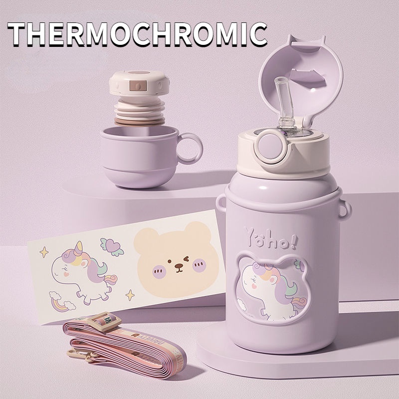 Bình Nước Giữ Nhiệt Dung Tích Lớn Thông Minh Cho Bé