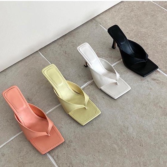 Guốc gót vuông mũi vuông cao cấp sành điệu HGG17