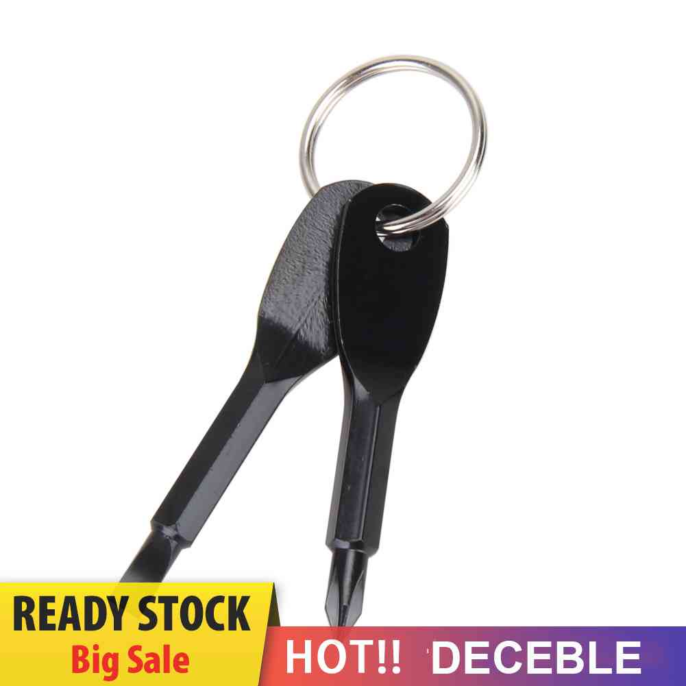 Set 2 Tua Vít Mini Bỏ Túi EDC Hình Chìa Khóa Tiện Dụng