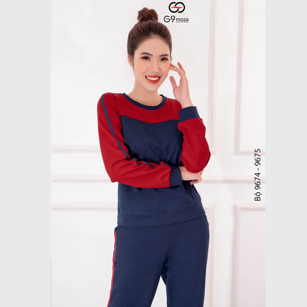 Bộ thể thao nữ G9moza 9674 - 9675 với chất liệu da cá mềm mại không xù