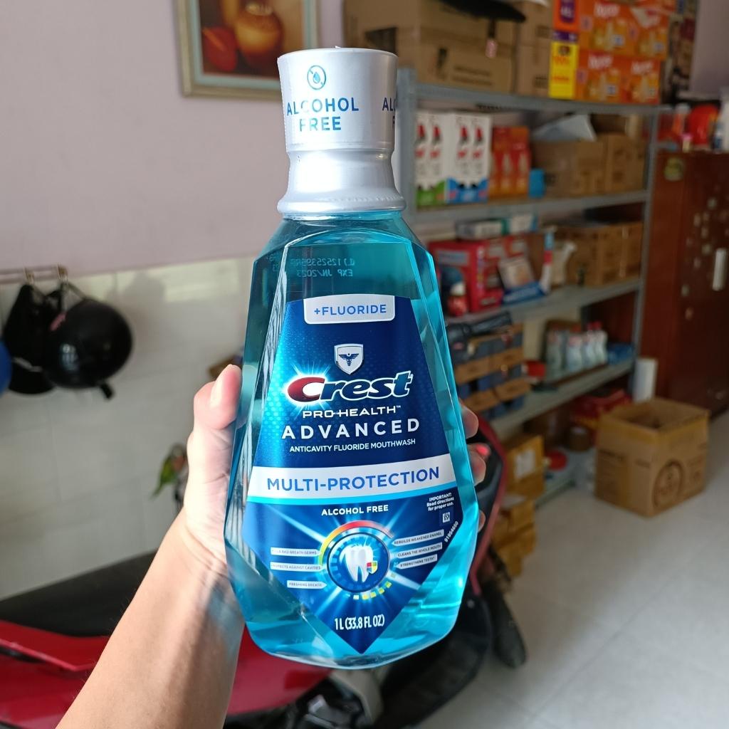 Nước súc miệng Crest Pro Health Advanced 1L trắng răng, bảo vệ răng chắc khỏe