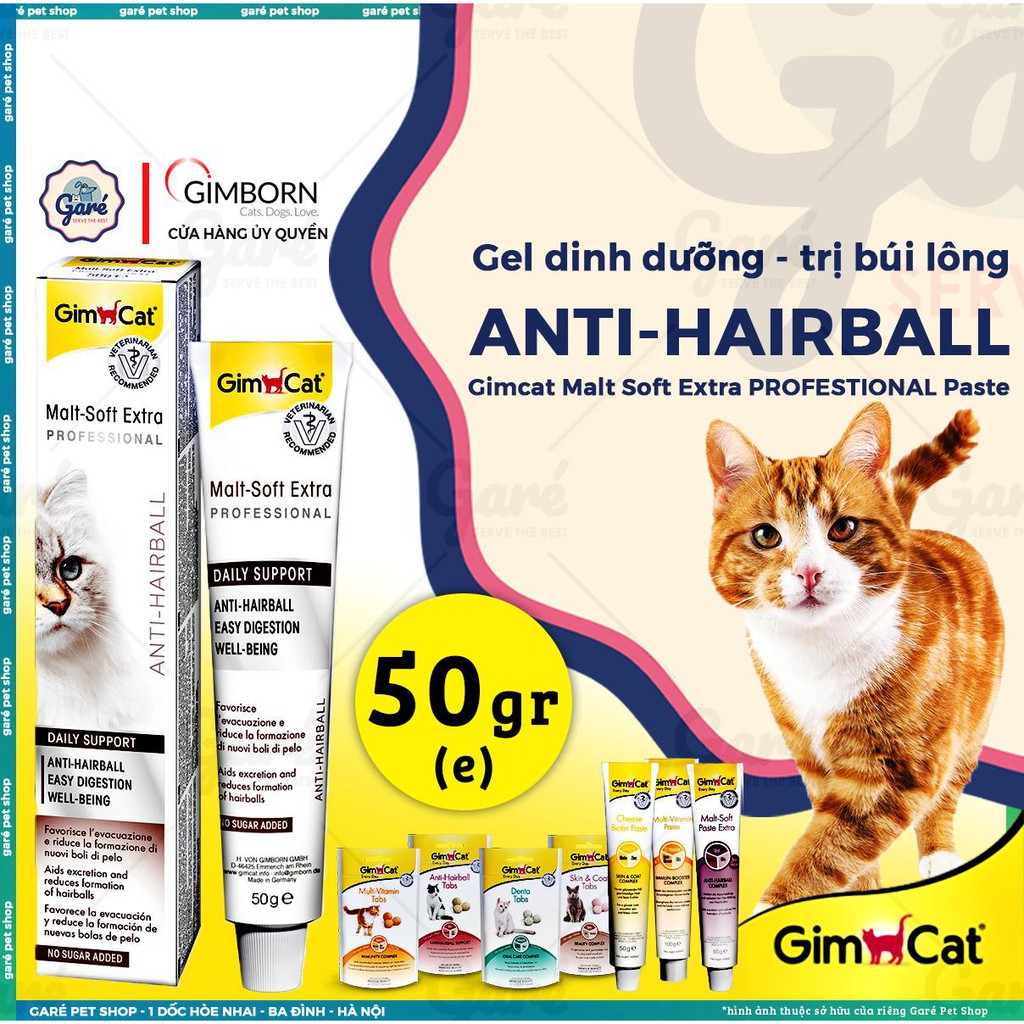 Gel dinh dưỡng Gimcat hỗ trợ ngăn ngừa sỏi tiết niệu cho Mèo - Gimcat Urinary Paste Flutd (50g) Garé Pet Shop