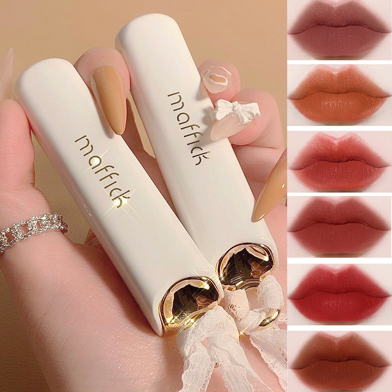 [Hàng mới về] Son kem lì mịn lâu trôi không thấm nước không dính cốc trang điểm tông nude