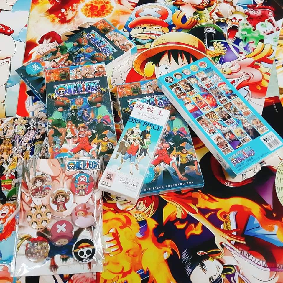 Bộ postcard anime One Piece [ 180 ảnh gồm postcard + sticker + lomo]