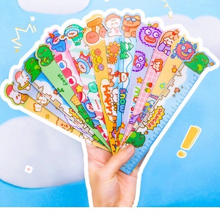 Thước Dẻo Họa Tiết Hoạt Hình, Kích Thước 15cm