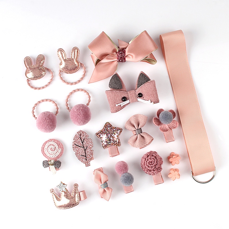 Set 18 Phụ Kiện Kẹp Tóc/Kẹp Tóc/Kẹp Tóc Hình Thú Hoạt Hình/Hoa/Nơ Dễ Thương Làm Quà Tặng Sinh Nhật Cho Bé Gái