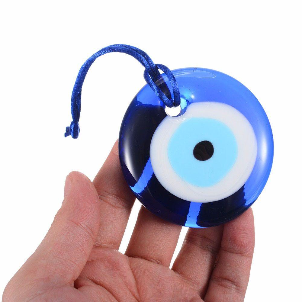 1 Bùa Hộ Mệnh Kabbalah Mắt Quỷ Bằng Kính Màu Xanh Dương Trang Trí Nhà Cửa / Văn Phòng