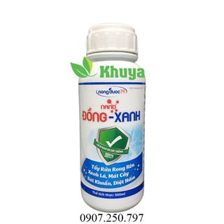 Phân bón vi lượng nano đồng xanh 500ml tẩy rong rêu - xanh lá - mát cây