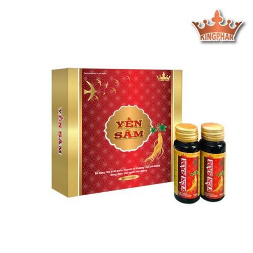 Yến sâm Kingphar dành cho người tiểu đường và ăn kiêng – Hỗ trợ tăng cường sức khỏe (10 chai x 30ml)