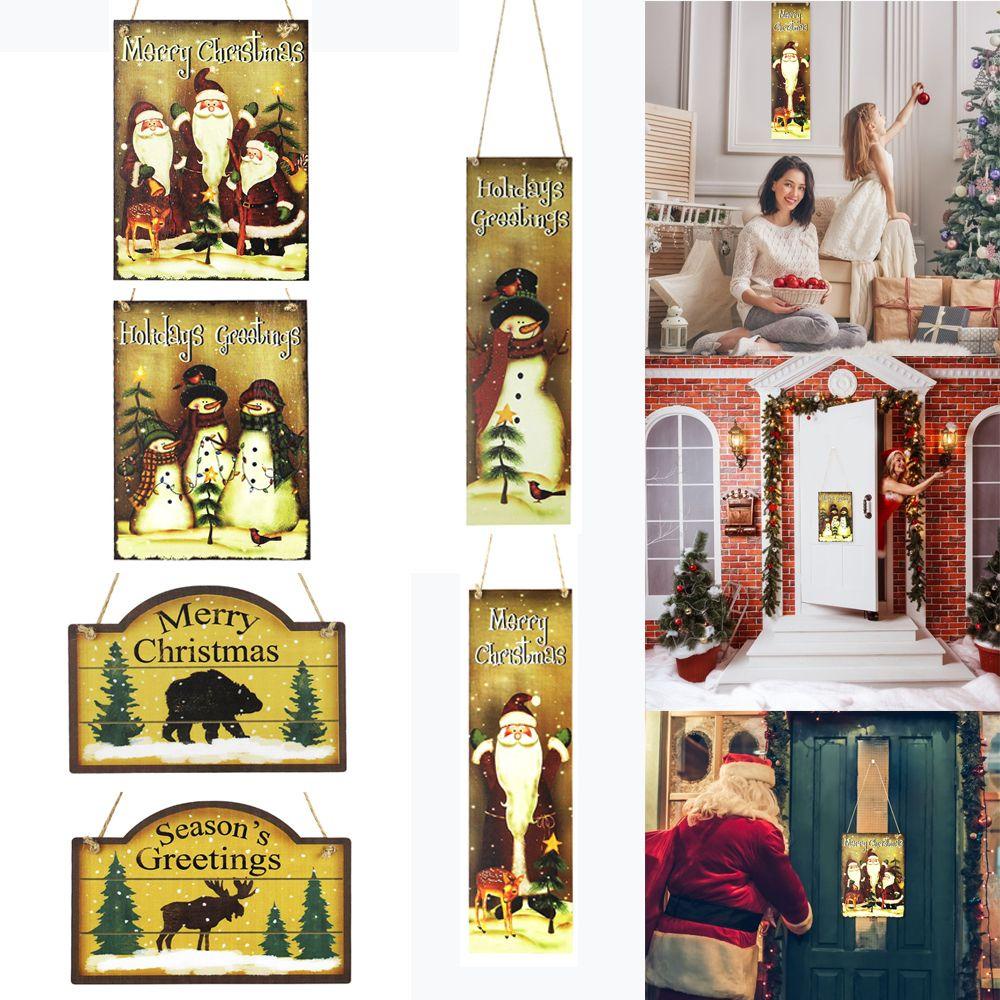 Bảng Gỗ Treo Trang Trí Giáng Sinh / Năm Mới