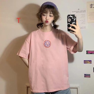 Áo thun mặt hoa siêu dễ thương