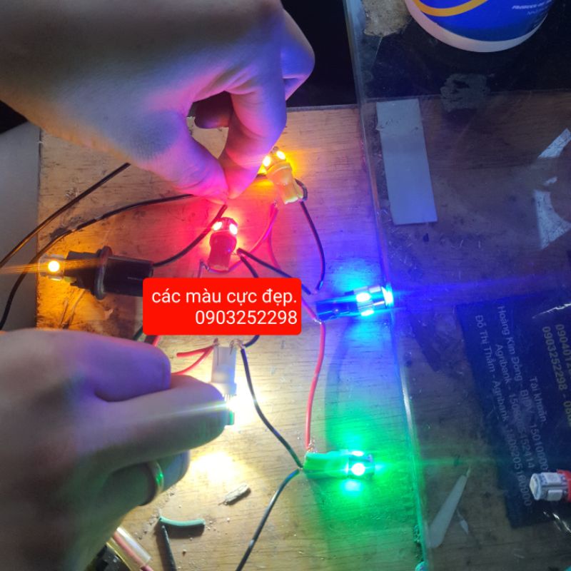 Bóng led t10 , bóng đờ mi , bóng cắm 12v 24v không nháy ô tô , xe máy...