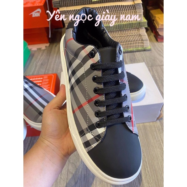Giày thể thao nam buộc dây , Giày lười slipon burberry , hàng quảng châu kèm hộp