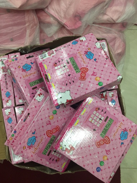 Máy tính hello kitty đính đá dễ thương | BigBuy360 - bigbuy360.vn