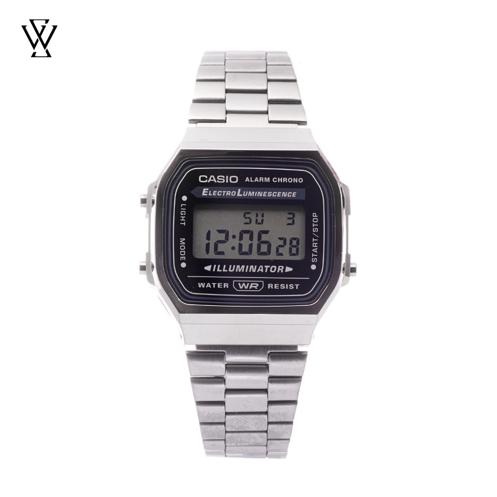 Đồng Hồ Điện Tử Nam Casio WATCHSTORE A168WGG-1ADF Thiết Kế Mặt Kính 36mm, Vỏ Nhựa, Dây Kim Loại Chắc Chắn